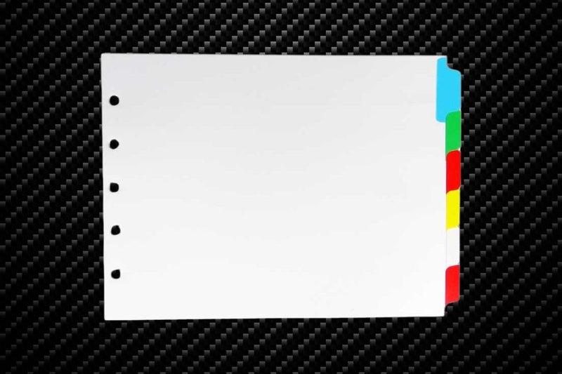 LandscapeBinder-com Landscape Color Blank Tabs, 6 Per Set, for Landscape or Horizontal Binders, for Standard Size Paper - Image 2